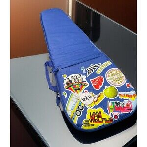 Loog Mini Gig Bag - Beatles Blue Collage Padded Carrier for Loog Mini Guitar
